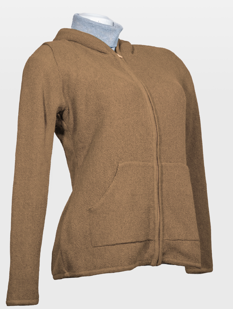 CARDIGAN CON CAPUCHA MODELO HAMUR (Venir)